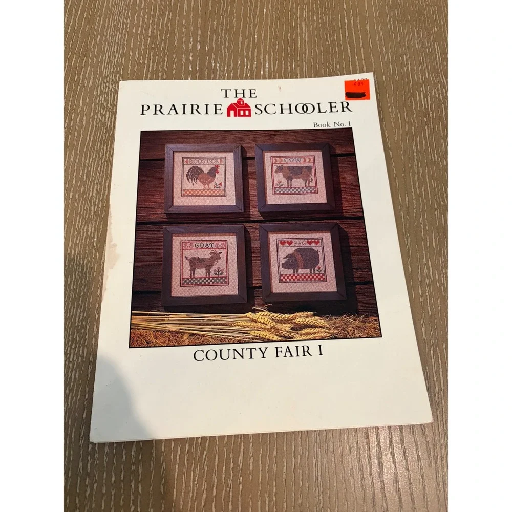 Vtg Prairie Schooler County Fair I Cross Stitch Pattern Book No. 1 Farm Samplers